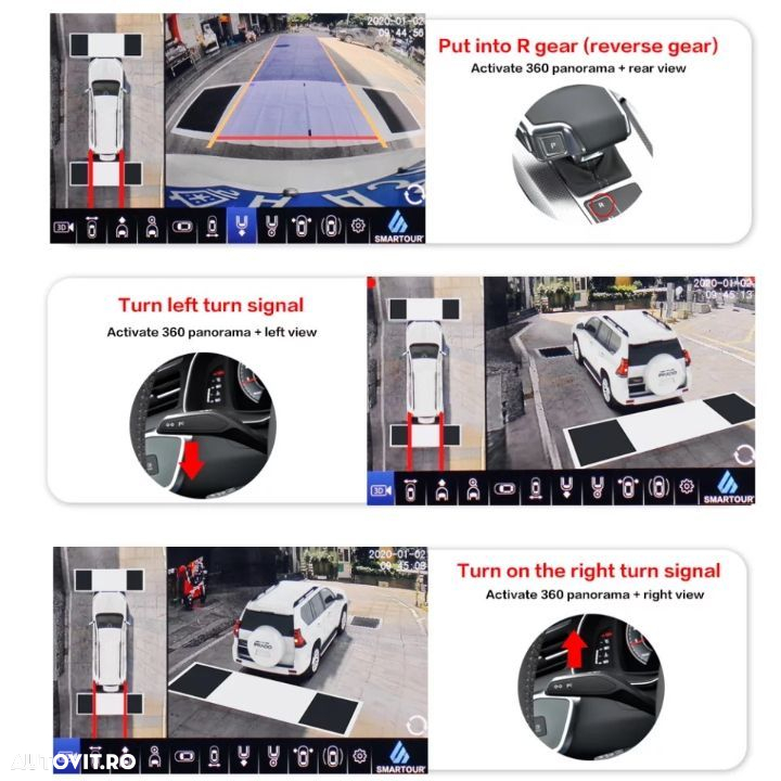 camere auto 360c universale pentru orice autoturisme  bmw audi mercedes wv porsche ford - 4
