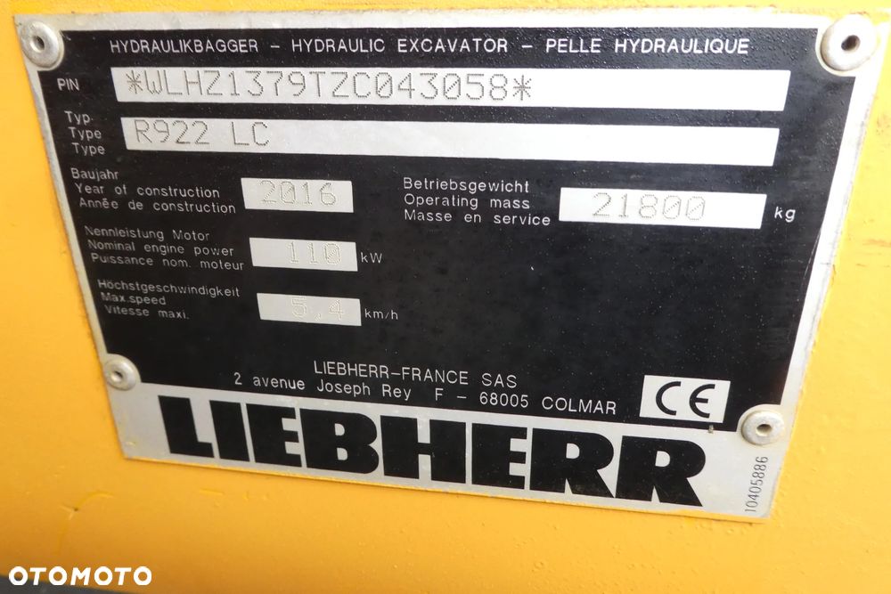 Liebherr R 922 SPROWADZONY - 30