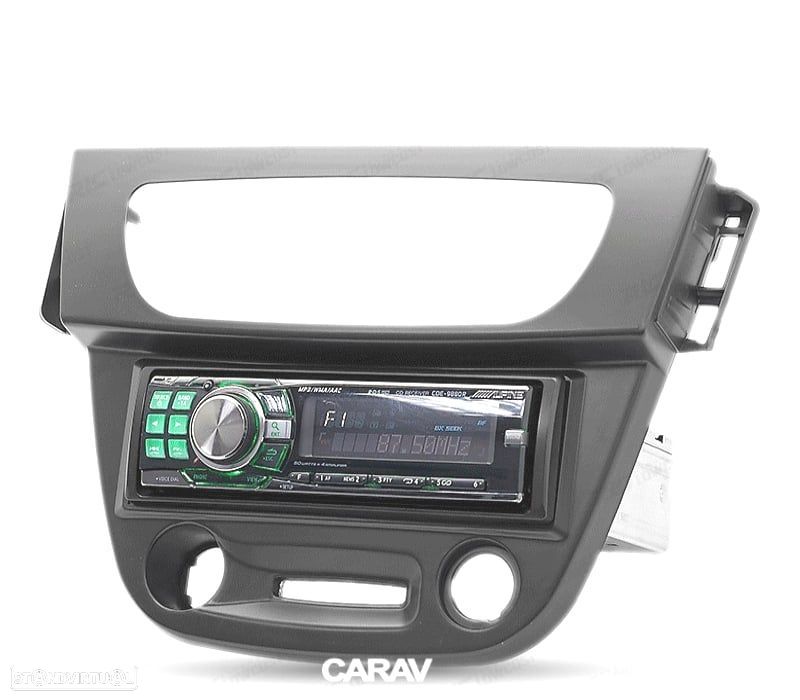 MOLDURA ADAPTADOR CINZA ESCURO PARA RADIO 1-DIN PARA RENAULT MEGANE 08-15 FLUENCE 09+ - 3