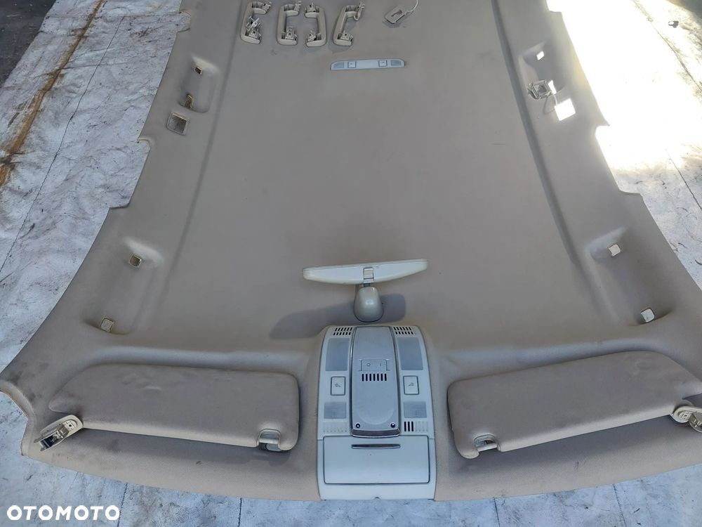 Podsufitka dach jasna beż beżowa Audi A6 C6 Avant Kombi s-line osłona słupka słupków przysłonki lampka kabiny KOMPLET - 5