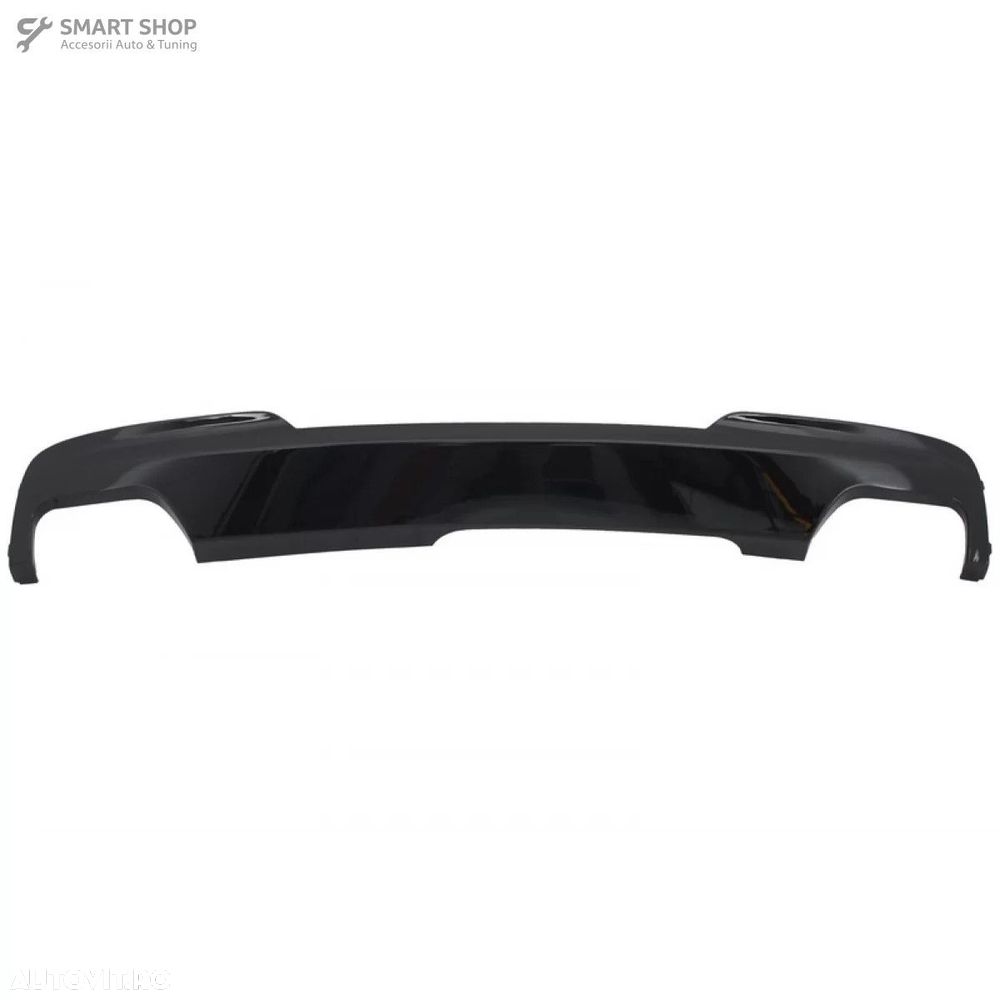 Difuzor de aer cu evacuare dubla negru lucios BMW F10 F11 Seria 5 (201 - 1