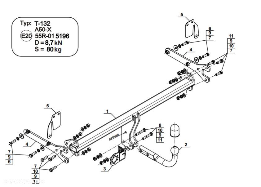 Hak holowniczy + MODUŁ 7PIN do Toyota C-HR 5 drzwi od 2016 - 2