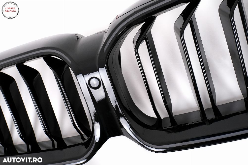 Grile Centrale cu LED BMW Seria 5 G30 G31 LCI (07.2020-2023) Negru Lucios- livrare gratuita - 5