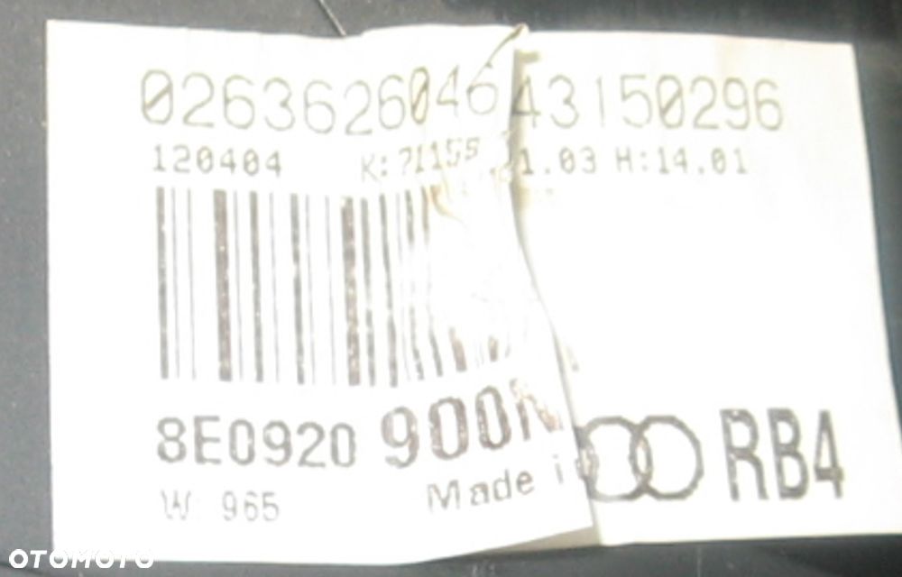 licznik AUDI A4 B6 2.0 FSI  8E0920900F 8E0920900N - 5