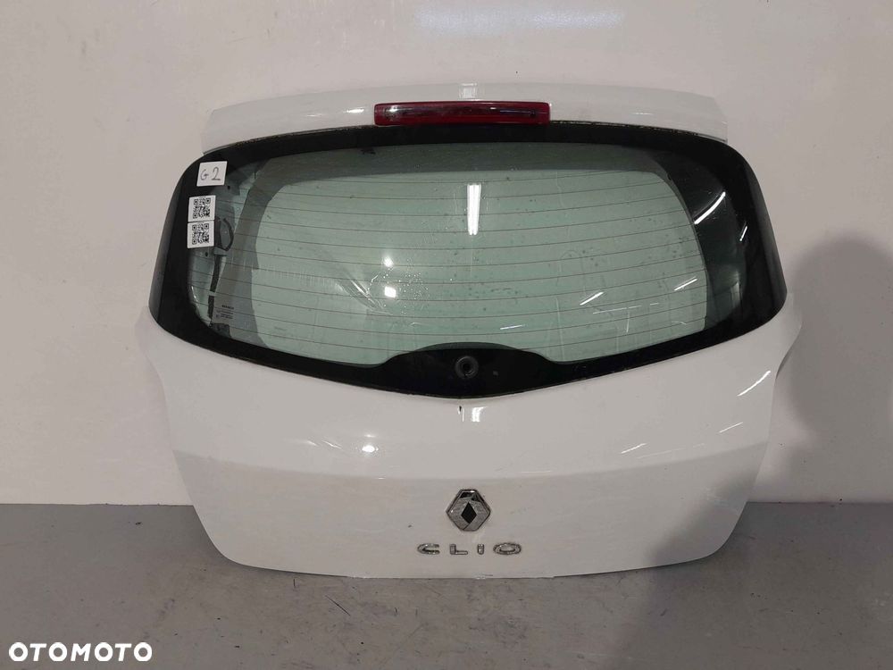 + KLAPA TYŁ TYLNA BAGAŻNIKA RENAULT CLIO III 3 OV369 BIAŁA - 1