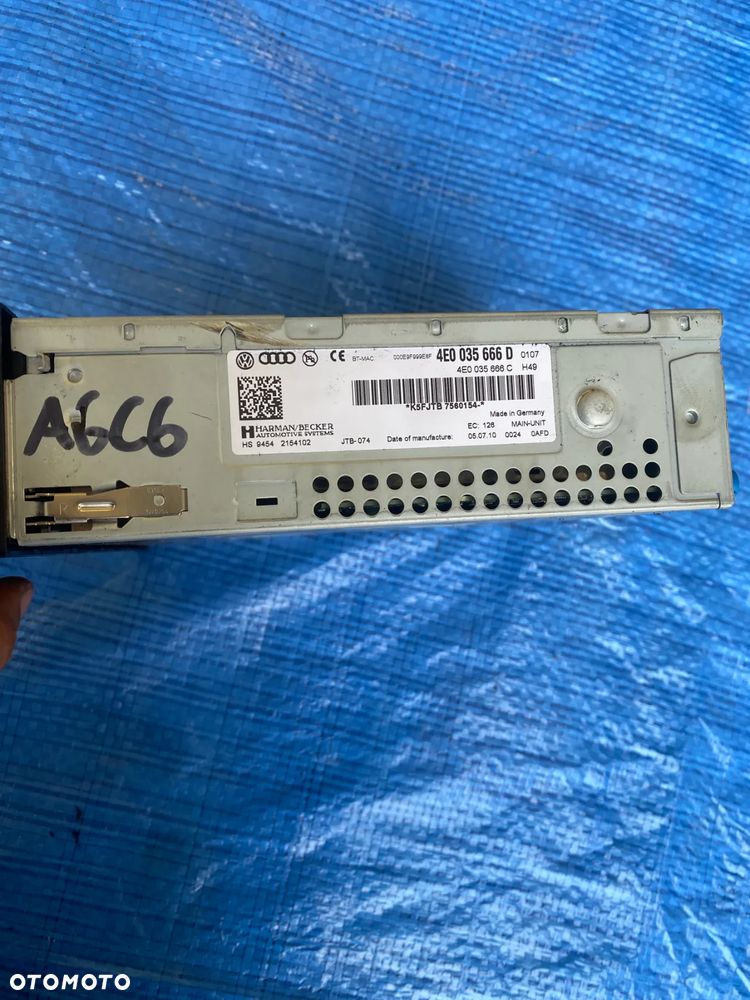 RADIO  RADIOODTWARZACZ CZYTNIK NAWIGACJI MMI KART SD AUDI A6 C6 LIFT 4E0035666D ORYGINAŁ - 5
