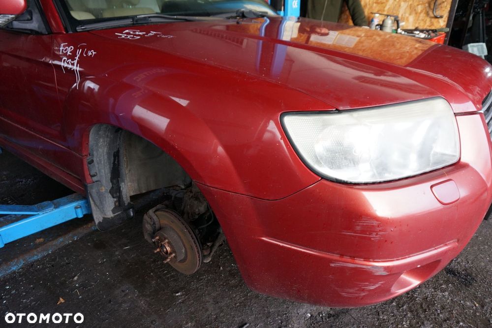 MASKA ZDERZAK BŁOTNIKI LAMPY FORESTER II SG LIFT 33J  SUBARU 2006-2008 CZERWONY GARNET PRZÓD KOMPLETNY - 12
