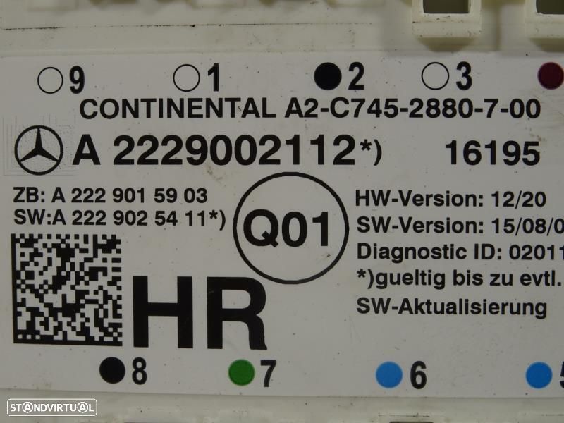 Módulo Eletrónico Mercedes-Benz C-Class (W204)  A2229002112 / A2 C745 - 2