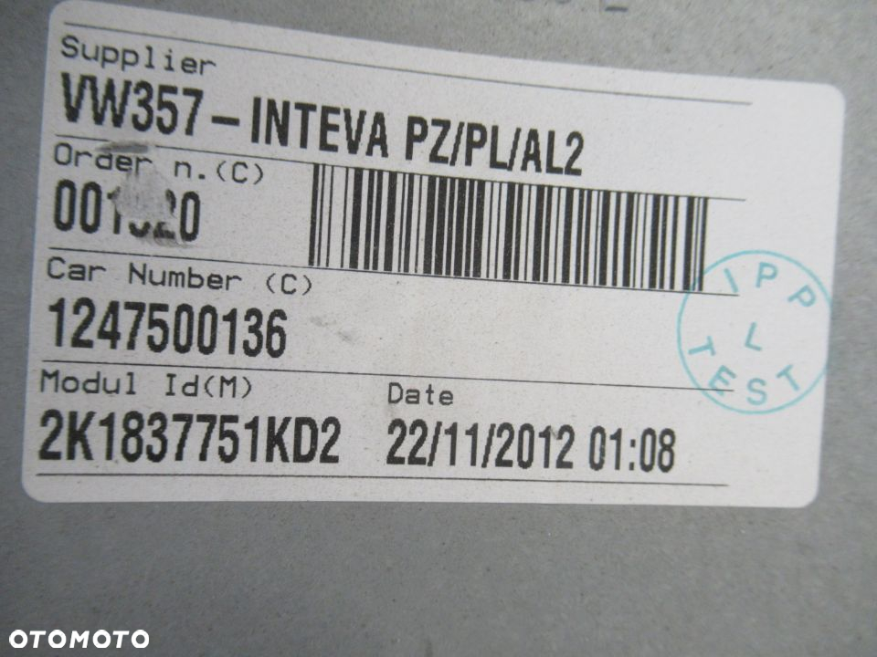 PODNOŚNIK MECHANIZM SZYB LEWY PRZÓD PRZEDNI VW CADDY VW TOURAN 2010-2015 rok - 4