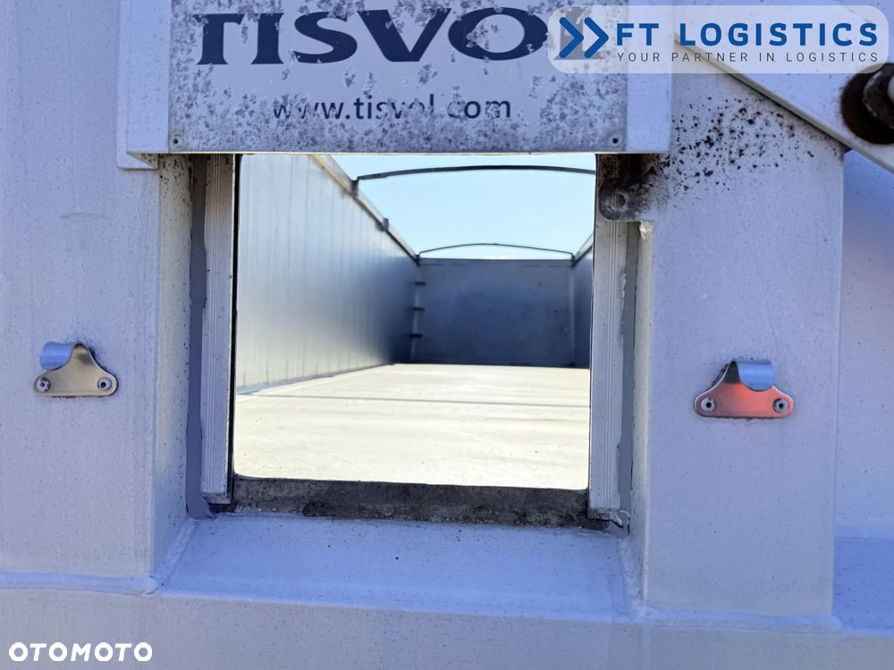 Tisvol TISVOL 2SNA | SAF | KLAPA + SZYBER DO ZSYPU | 43m3 | CAŁA ALUMINIOWA | MASA WŁASNA 5240 KG | PODNOSZONA PIERWSZA OŚ | ALUFELGI - 25