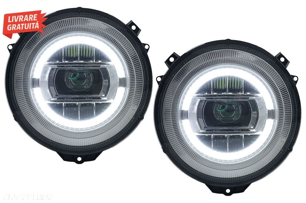 Faruri Full LED Mercedes G-Class W463 (2005-2017) Crom Facelift 2018 Design- livrare gratuita - 1