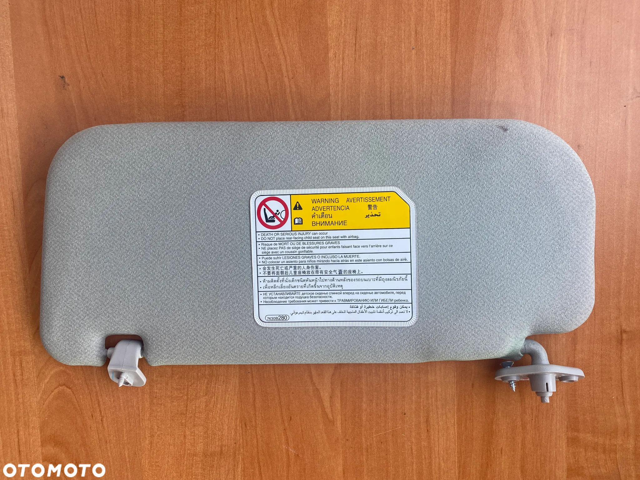 KOMPLET OSŁONA PRZECIWSŁONECZNA LUSTERKO KIEROWCY PASAŻERA LEWA PRAWA MITSUBISHI L200 7430B280 - 2