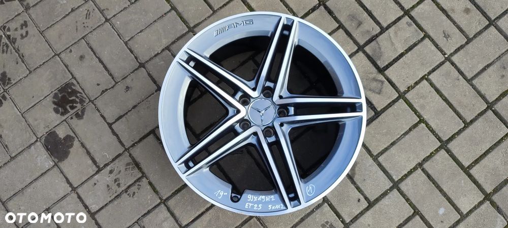 FELGI ALUMINIOWE STOPNIOWANE AMG 2x8Jx19 CALI ET25 2x10.5J x19 CALI ET57 fi 66.6 MERCEDES C E CLA CLK CLS GLK GLS VITO V KLASA KOMPLET 4 SZTUKI - 5