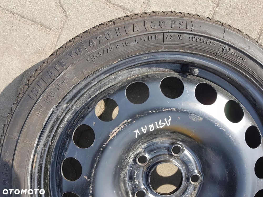 OPEL ASTRA V K 15-19r KOŁO DOJAZDOWE 16 5X105 - 4