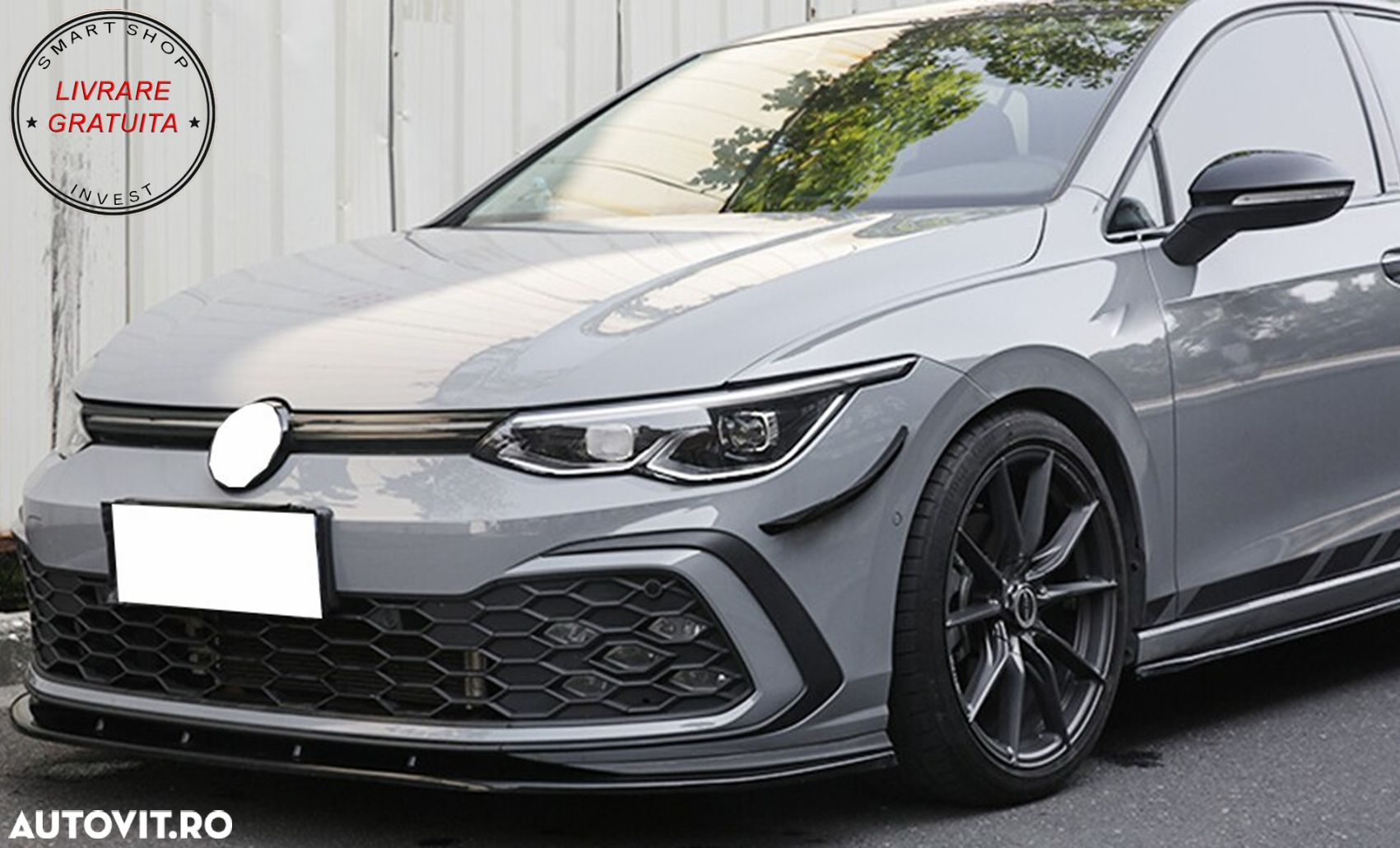 Ornamente bara fata flapsuri VW Golf 8 Mk8 MQB GTI / R-Line (2020-Up) Carbon Look- livrare gratuita - 10