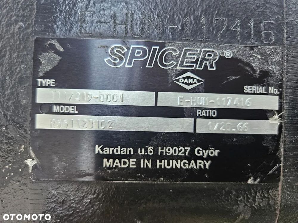 Most napędowy Spicer R551123102 111/219 Kubota R070 - 5