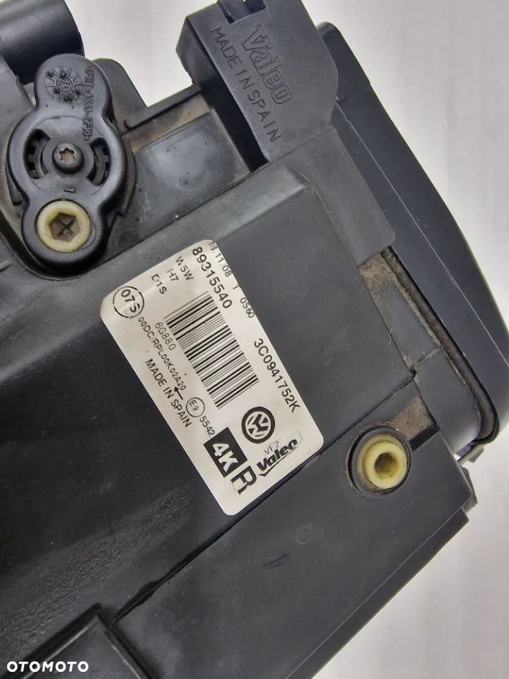 VW PASSAT B6 LIFT 08- PRAWY BI-XENON BIXENON SKRĘTNY PRAWA LAMPA PRZEDNIA PRZÓD , NR 3C0941752K , NR AUKCJI LL461 - 12