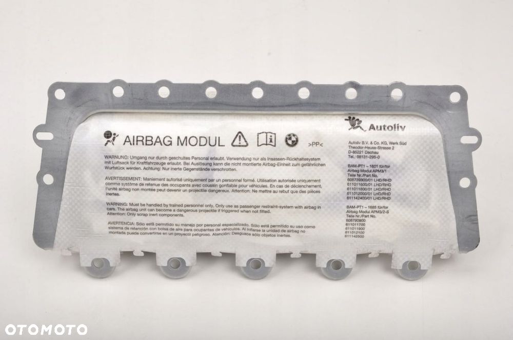 BMW F10 PODUSZKA AIRBAG PASAŻERA 611012001A - 1