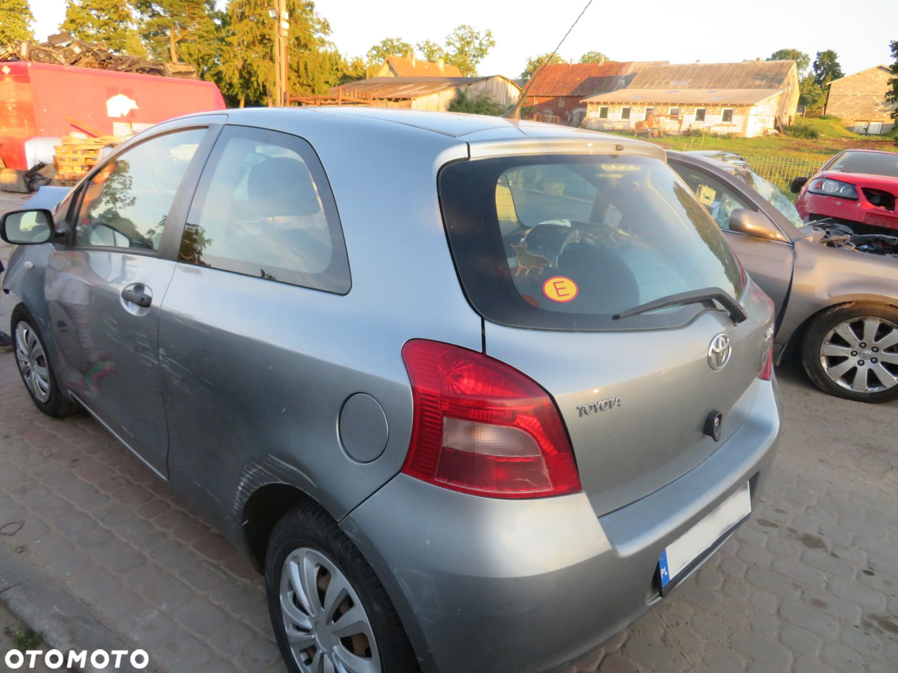 KLAPA BAGAŻNIKA TYLNA YARIS II 3D HB 1F8  SZARY TOYOTA 2005-2009 - 6