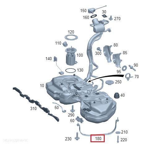 MERCEDES GLC X254 Obejma zbiornika paliwa OE - 2