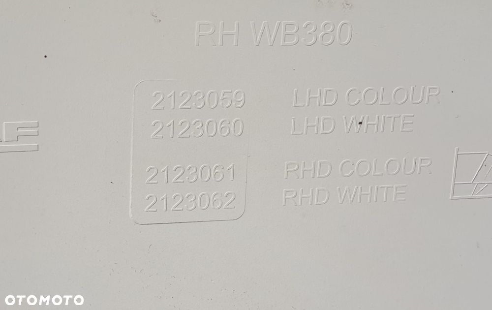ZABUDOWA MIĘDZYOSIOWA ORYGINALNA SPOILER OWIEWKA PRAWA LEWA DAF XF LIFT 106  RH LH WB 380 - 5