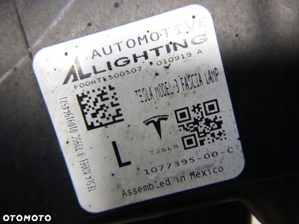 TESLA 3 III HALOGEN LAMPA ŚWIATŁO LED DRL LEWY LEWA PRZÓD PRZEEDNIA ORYGINAŁ - 11