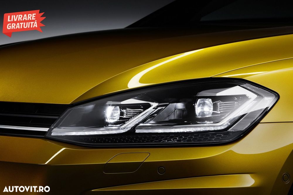 Faruri LED VW Golf 7.5 VII Facelift (2017-up) cu Semnal Dinamic- livrare gratuita - 11