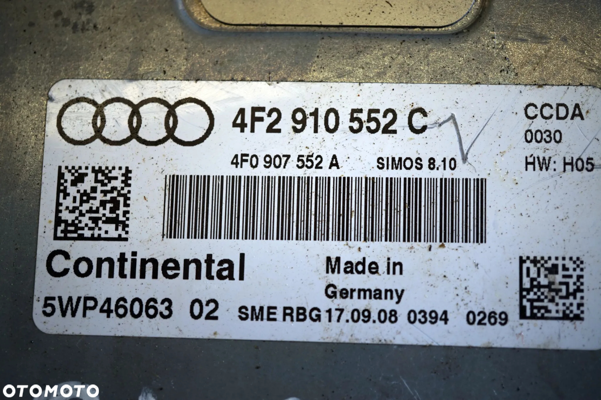 ZESTAW STARTOWY ODPALENIA A6 C6 LIFT 2.8 FSI 4F2910552C AUDI 2008-2011 - 8