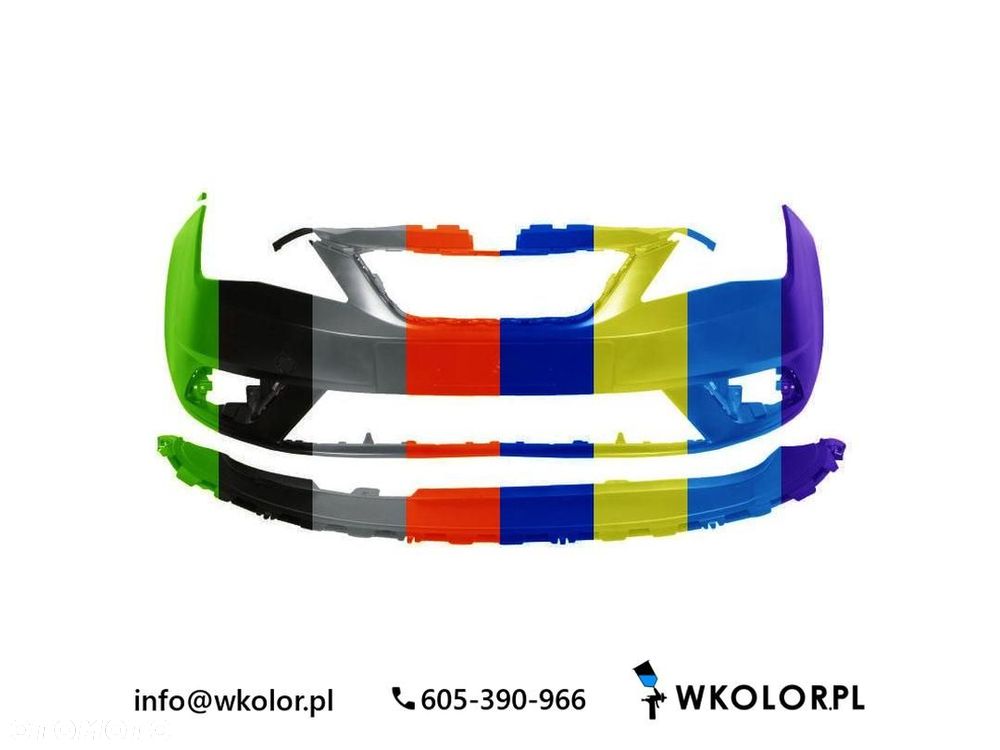 NOWY ZDERZAK SEAT IBIZA IV 2010-2015 LAKIEROWANY W KOLOR - 1