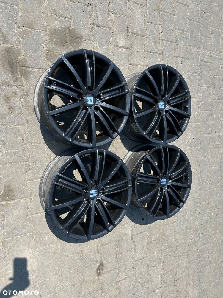 Alufelgi Seat 18 cali 5x112 Audi Volkswagen Skoda Czarne - 3