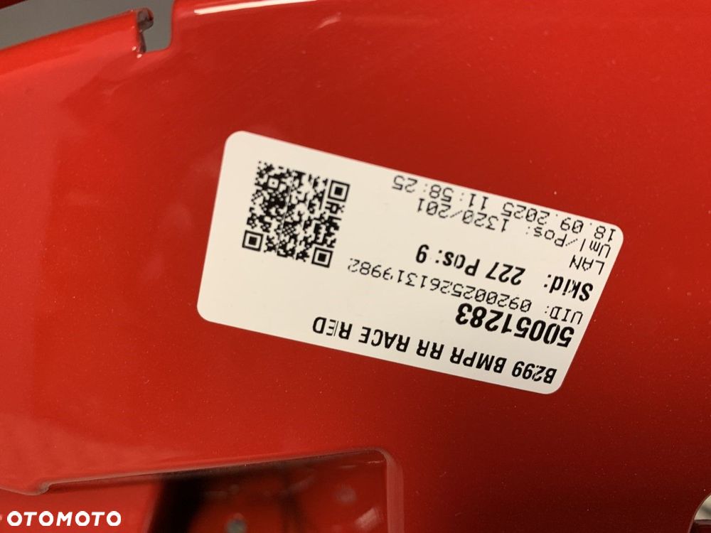 NOWY ORYGINALNY ZDERZAK TYLNY TYŁ KOLOR FORD FIESTA MK7 7 VII 08-17 RACE RED - 7