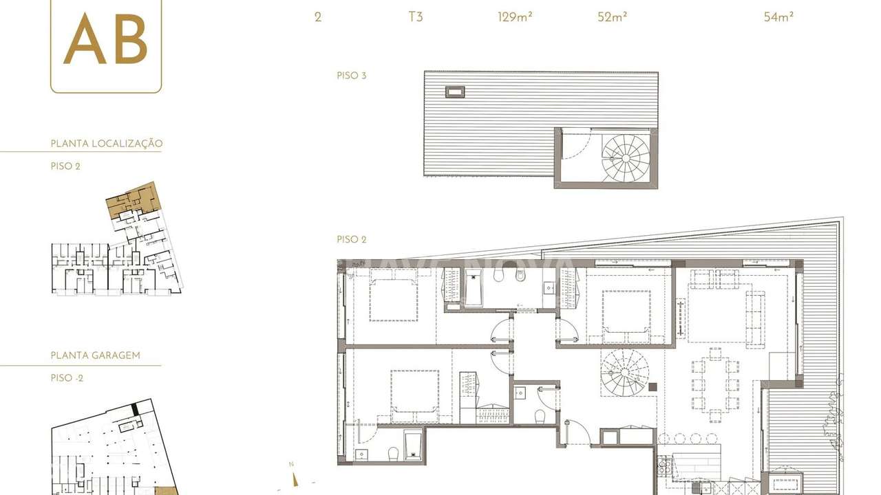 T3 Dúplex Novo c/ Garagem Box em São Félix da Marinha - Grande imagem: 5/49