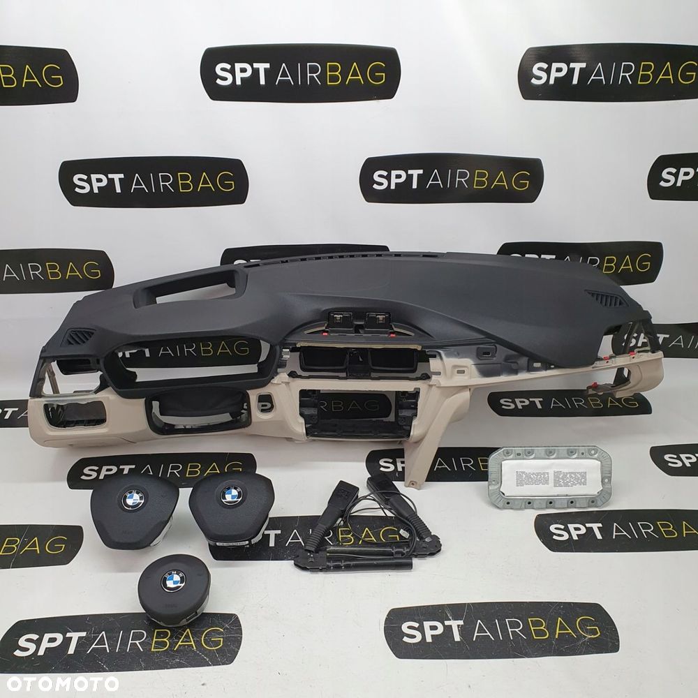 BMW 4 F32 F33 F36 DESKA ROZDZIELCZA KONSOLA KOKPIT PULPIT PODUSZKI AIRBAG AIR BAG NAPINACZE KIT SET - 1