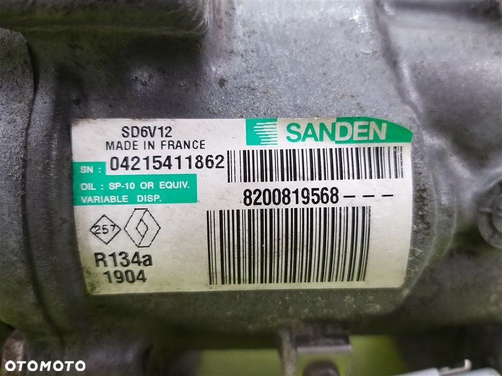 Sprężarka klimatyzacji Renault Clio III MODUS TWINGO 1.2 2 PINY 8200819568 - 5