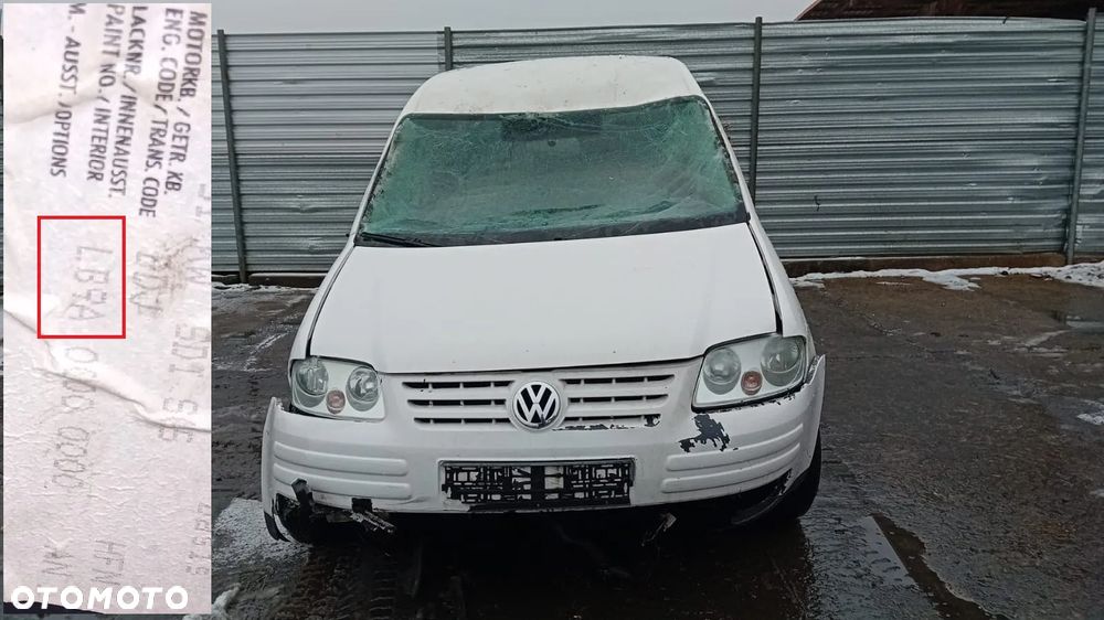 Tylko Części VW Caddy III 2K 2.0 sdi bdj 70KM 51kW l1h1 03r–10r Lakier lb9a - 1