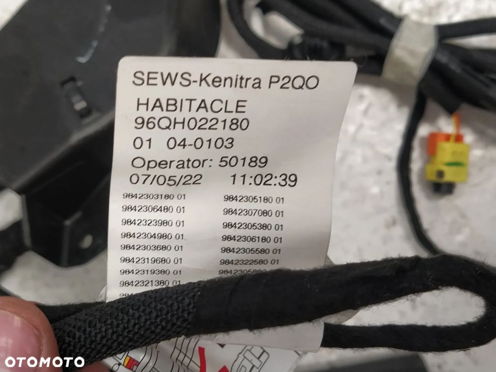 PEUGEOT 208 II PRZEWODY KABLE INSTALACJA WIĄZKA KABINY WNĘTRZA ORYGINAŁ - 19