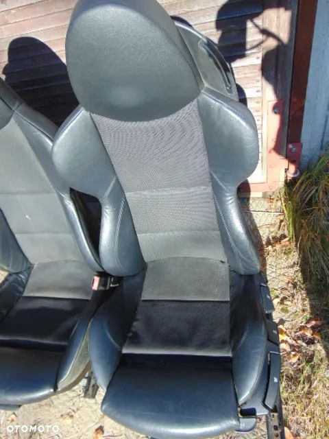 BMW Z4 lift E85 E86 sport M PAKIET FOTEL ładne super FOTELE kubełkowe sport sitze grzane pół skóra czarna - 2