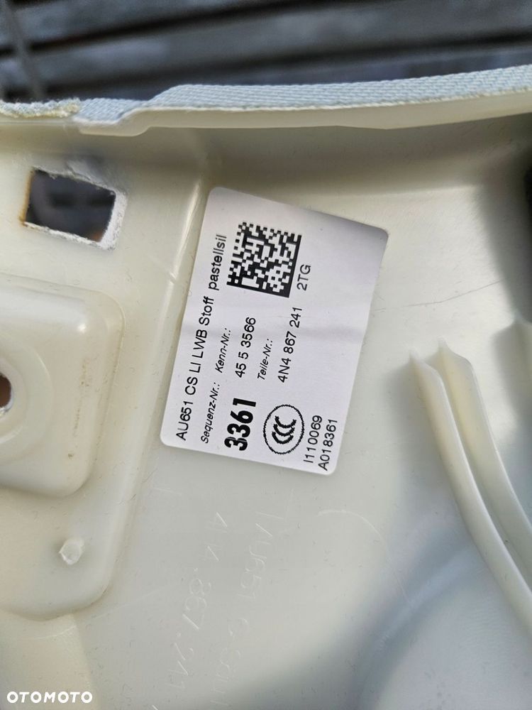 AUDI A8 D5 4N TAPICERKA OSŁONA SŁUPKA LEWA 4N4867241 - 2