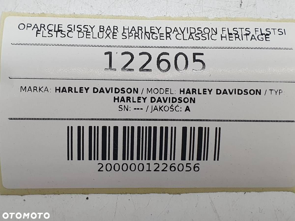OPARCIE SISSY BAR HARLEY DAVIDSON FLSTS FLSTSC DELUXE SPRINGER HERITAGE - 10