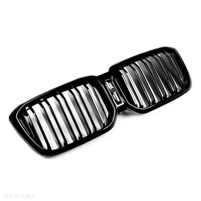 Grile Duble Bara Fata Nari M Style BMW X3 X4 G01 G02 LCI Facelift, Negru Lucios, (21-24) - 3