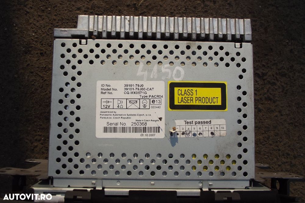 Radio CD Suzuki SX4 Fiat Sedici cu cod dezmembrez Suuzki SX4 Sedici - 2