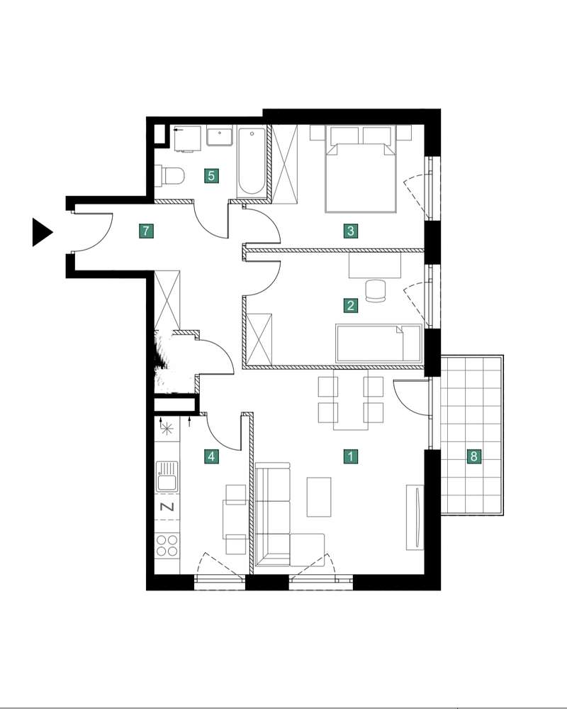 PIERWSZY NAJEM | 65 m² | 3 pokoje | Home Office | balkon | garaż