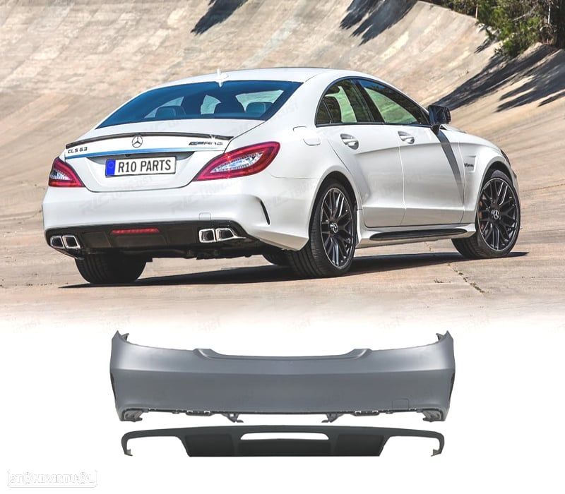 PÁRA-CHOQUES TRASEIRO MERCEDES CLASE CLS W218 15-17 LOOK AMG - 1