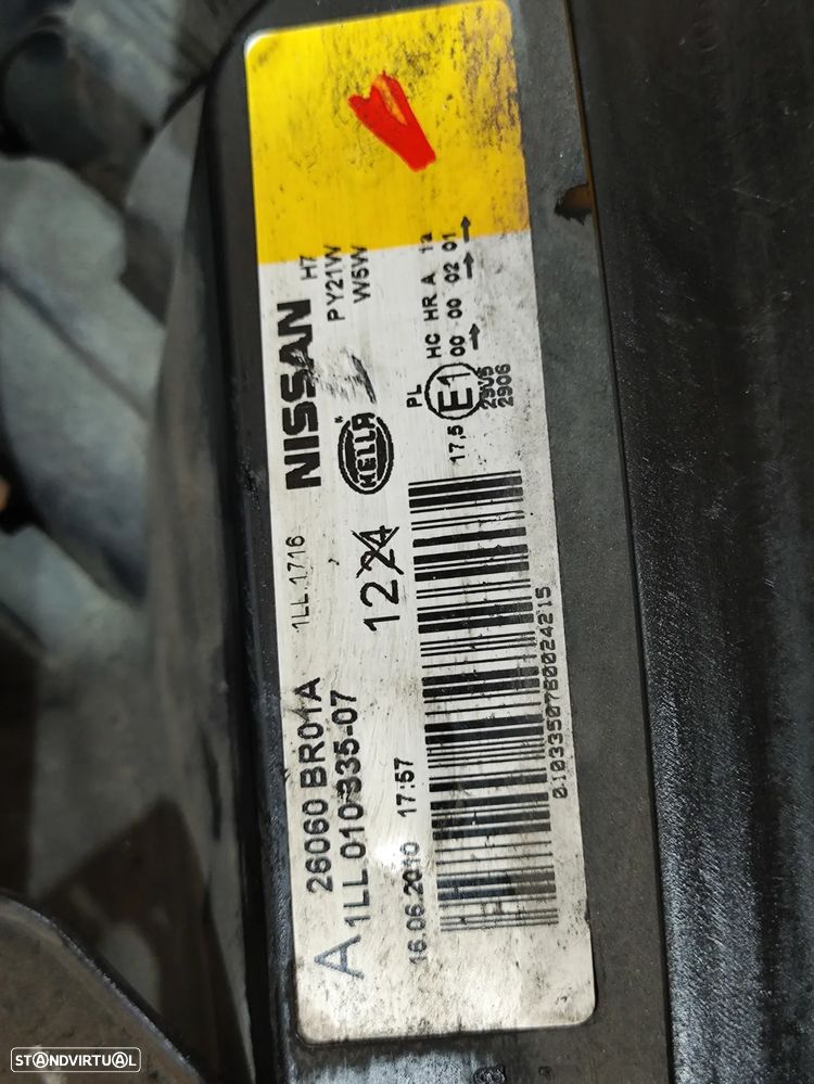 FRENTE COMPLETA NISSAN QASHQAI I 1 MK1 J10 FACELIFT FASE 2 CAPOT PARACHOQUES GUARDA-LAMAS OTICAS RADIADOR VENTILADOR FRENTE FIBRA ABAS REFORÇO - 14