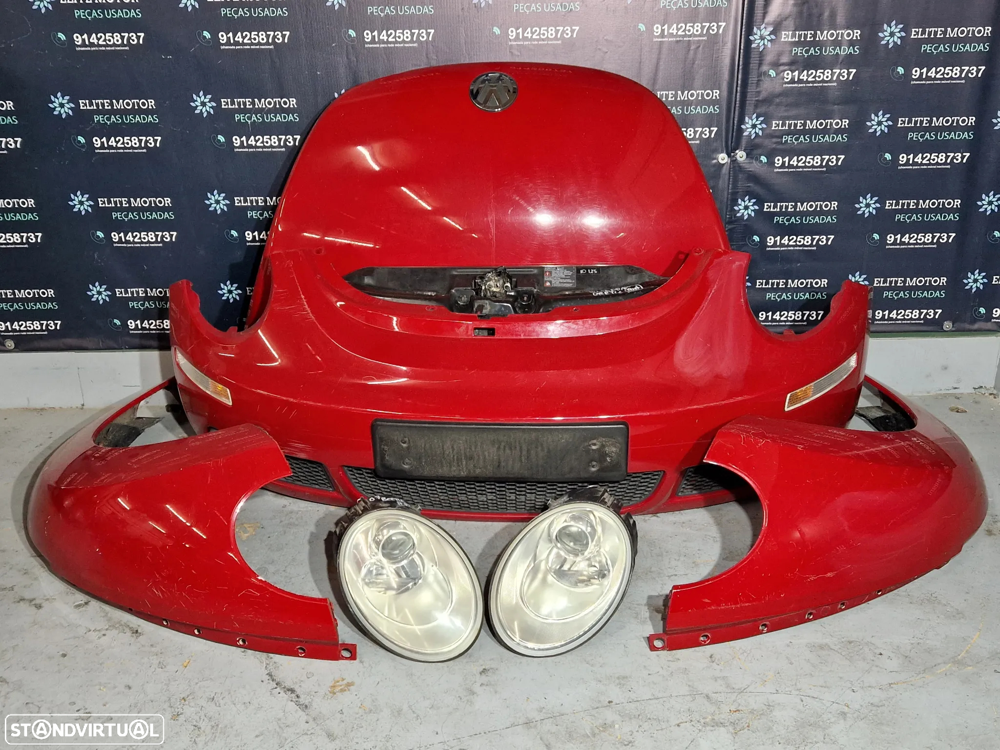 Frente completa usada VW BEETLE FACELIFT capot parachoques guardalamas oticas - 2