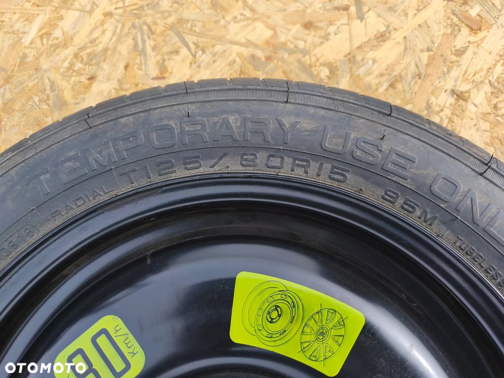 KOŁO DOJAZDOWE ZAPASOWE PEUGEOT 208 CITREON 15 CALI 4X108 - 3