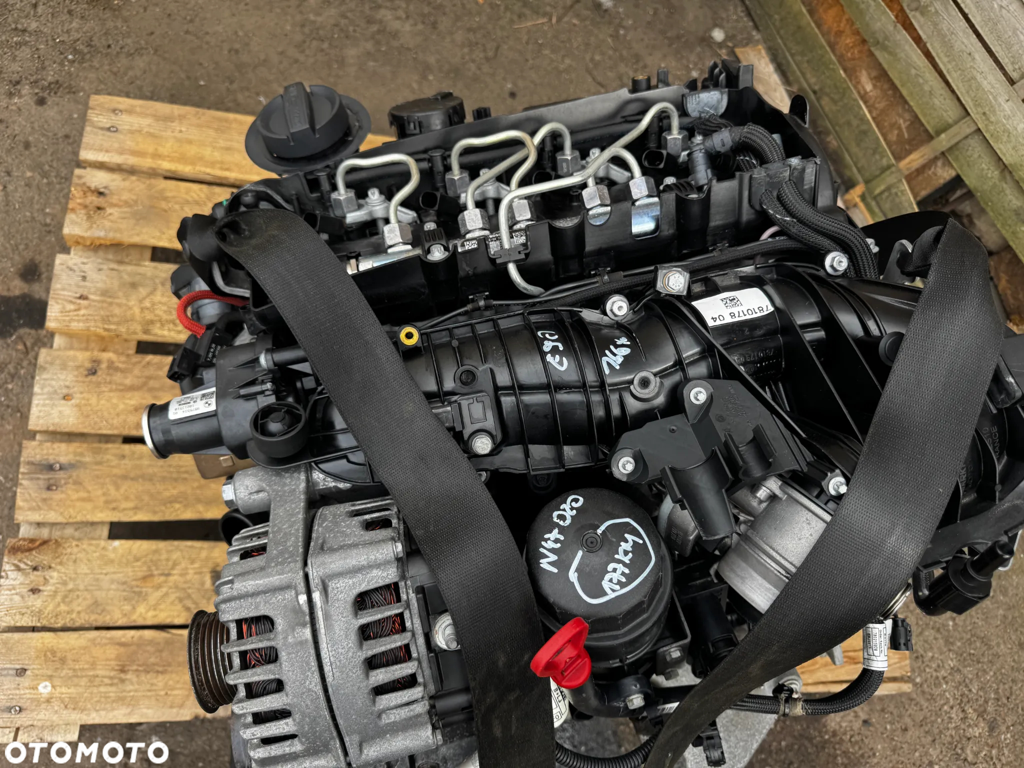 silnik n47d20c 2.0d bmw e60 e61 e90 e92 e87 177km kompletny 166 tys - 3