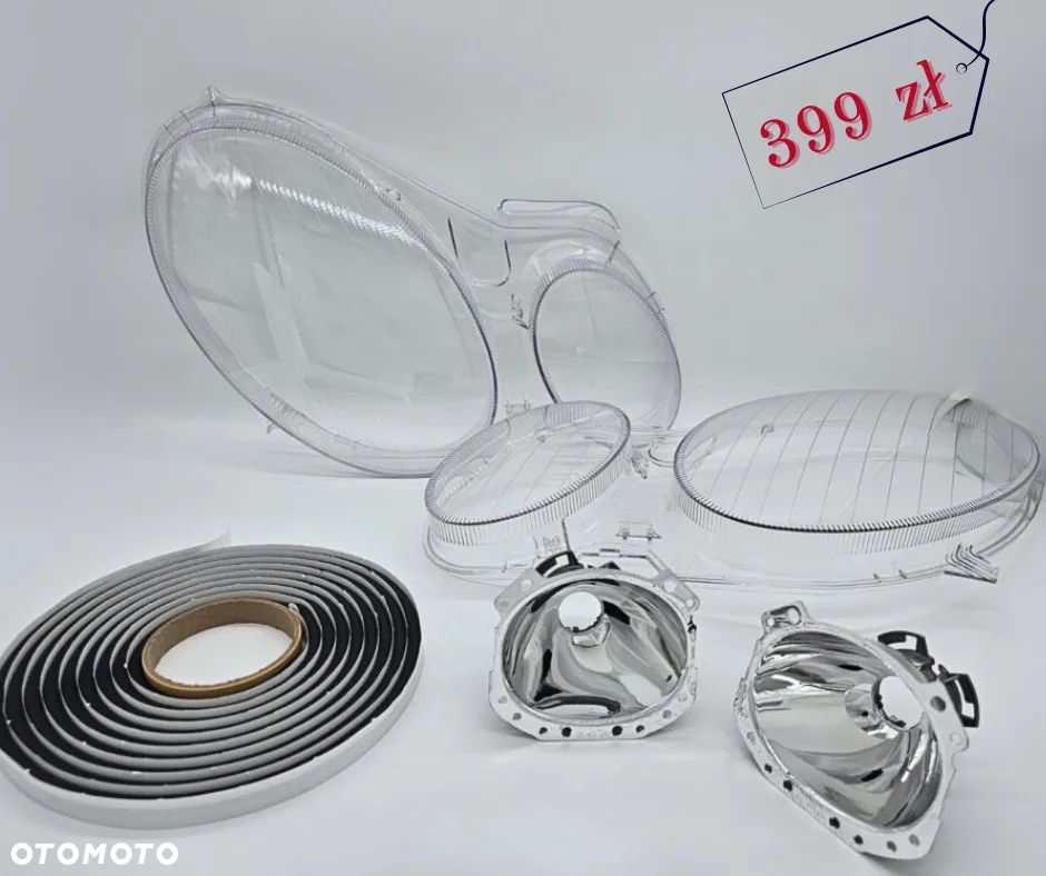 ZESTAW KLOSZY MERCEDES E W211 2002-2009 + KLEJ BUT. + ODBŁYŚNIKI HELLA D2S - 1