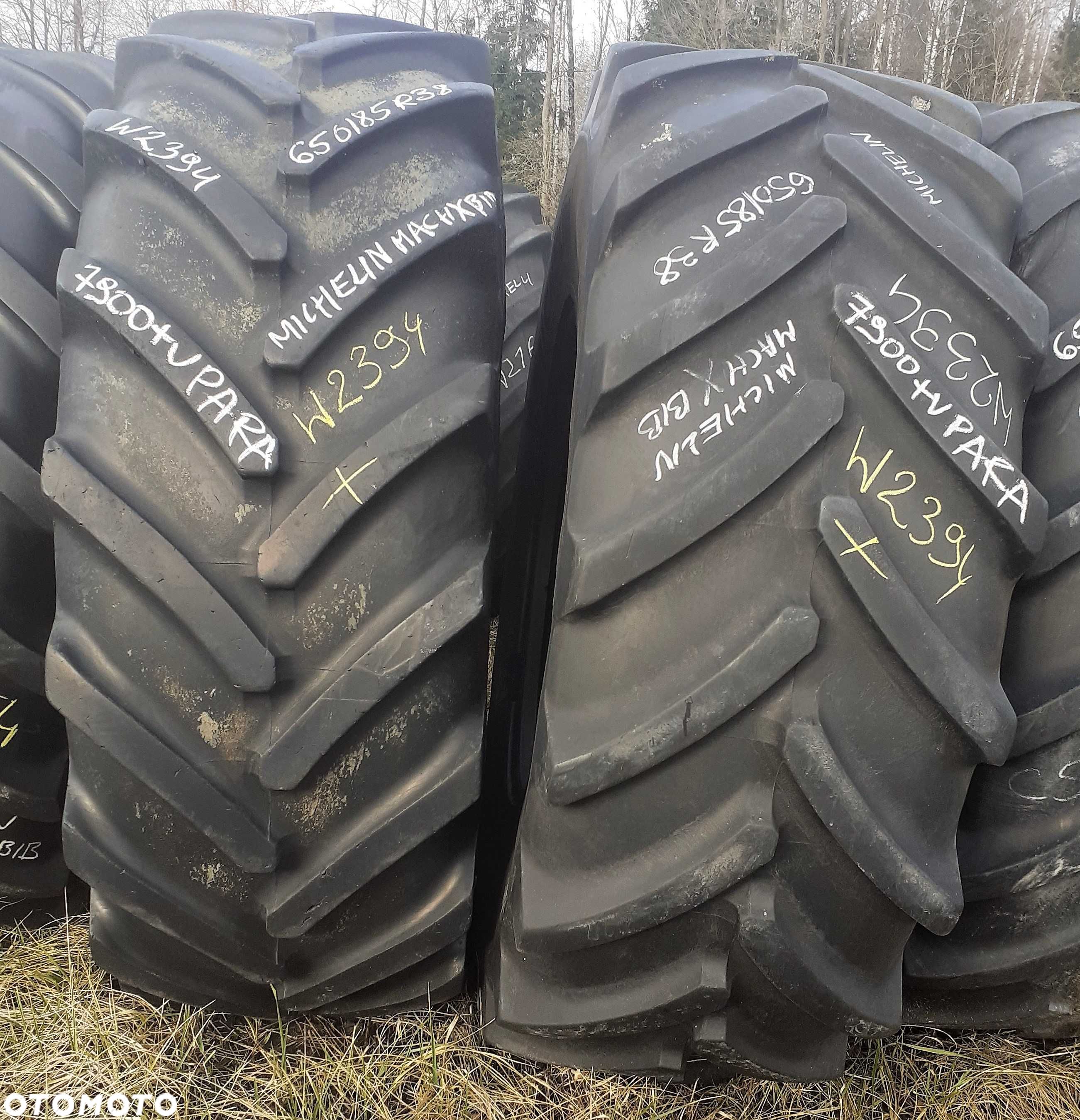 2x Opona używana 650/85R38 MICHELIN MACHXBIB 3000zł(szt.) W2394 - 1