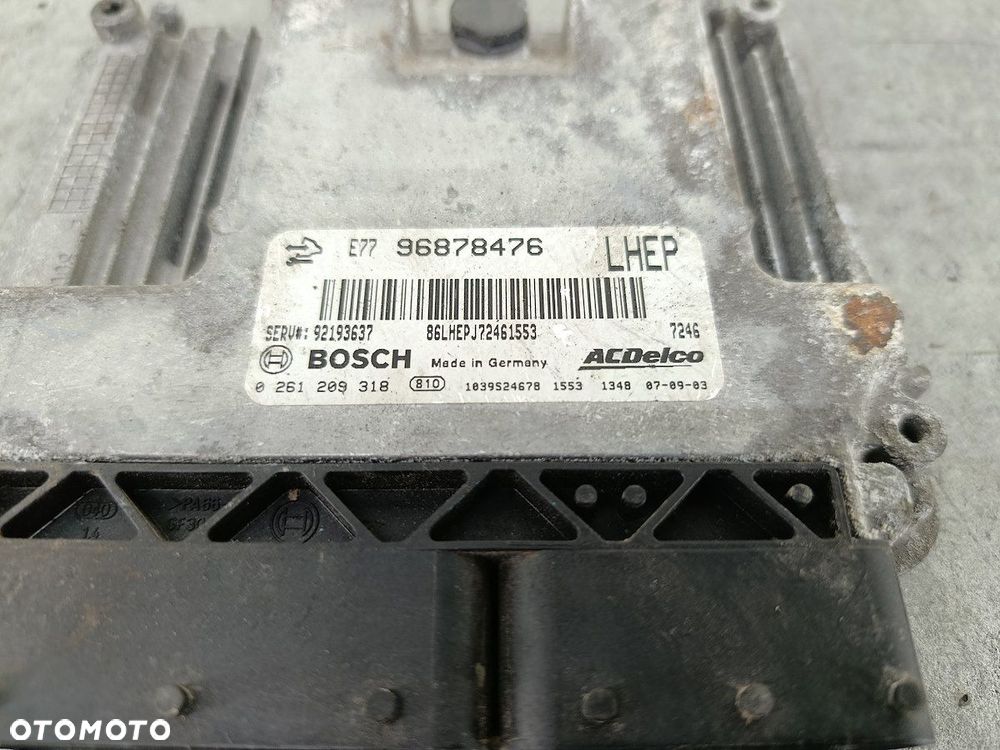 KOMPUTER, STEROWNIK OPEL ANTARA 96878476 0261209318  BOSCH 3.2 V6 - 2